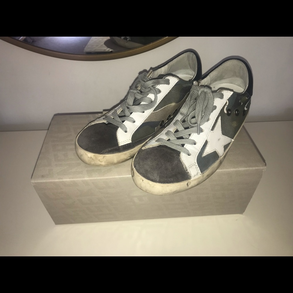 Golden Goose Superstar in Camo in size 36